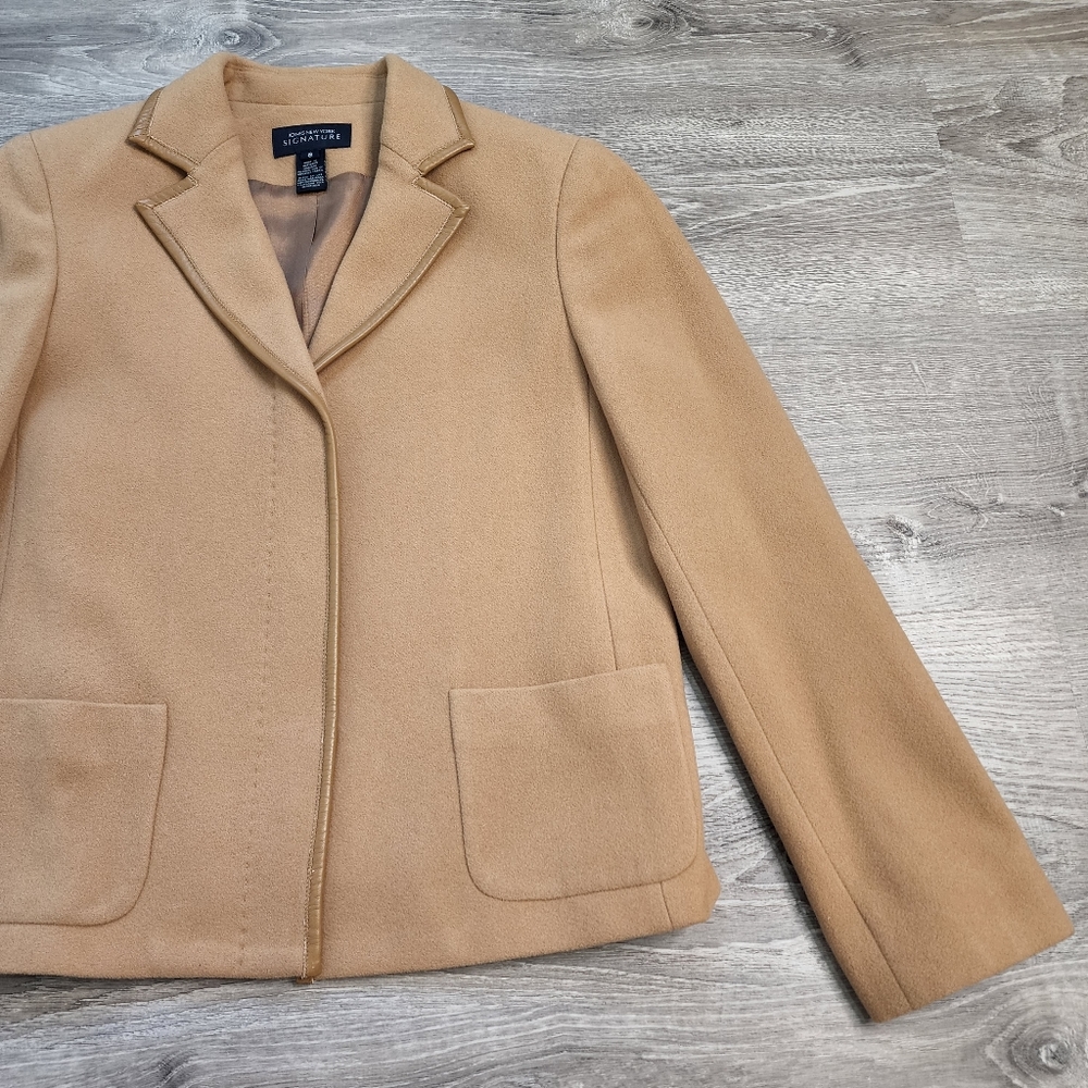 JONES NEW YORK SIGNATURE Wool Blend Camel Tan Jacket 8